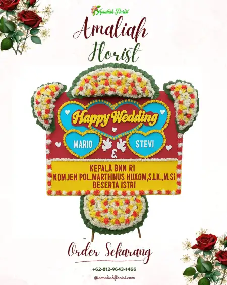 Papan Bunga Pernikahan Gunungbunder Ii